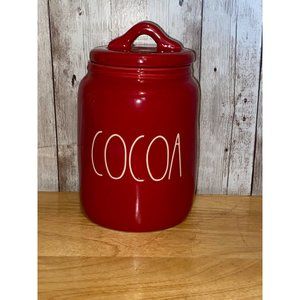 Rae Dunn Ceramic Red Cocoa Baby Canister Kitchen Cookie Jar